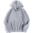 thumbnail image 4 of WEAIXIMIUNG Fall Sweatshirts for Women Plus Size Ladies' Autumn and Winter Fashionable Rugby Print Hooded Sweatshirt, 4 of 5