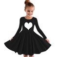 thumbnail image 1 of MeetoTime Robe de Performance pour Filles à Manches Longues, Couleur Unie, Col Rond, Extensible, Robe de Récital Scolaire, 4-14 Ans, Vêtements pour Enfants, 1 of 4