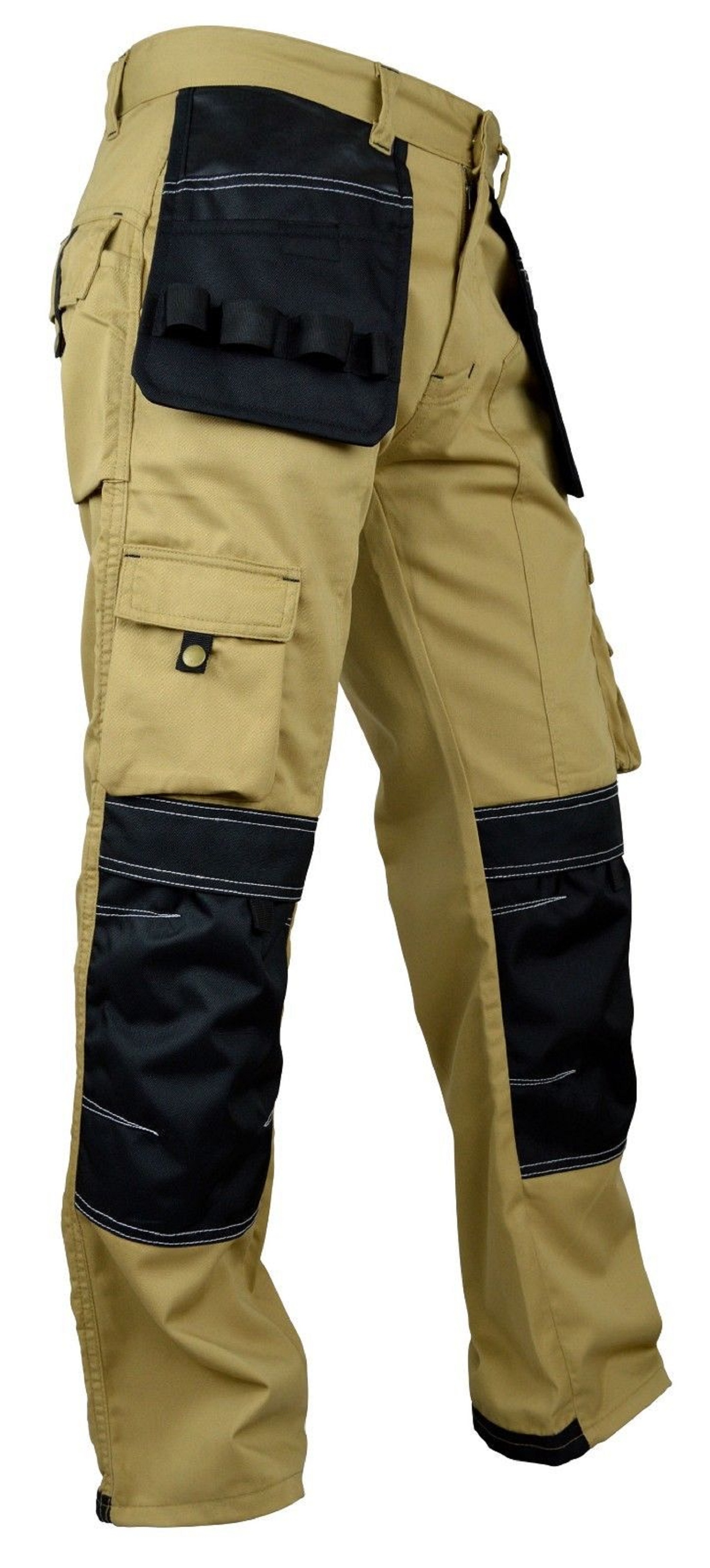 Mens Cargo Workwear Cordura Reinforcement Safety Utility Pant Mechanical Trouser