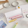 thumbnail image 2 of B Pencil Case Frosted Plastic Fruit Pattern Storage organizer With Large Capacity for Students School Supplies Multifunctional Small Storage Box 7.68 X 2.52 X 0.40 Inches, 2 of 6