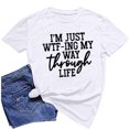 thumbnail image 4 of Birdeem Femmes Filles Grande Taille T-Shirts Imprimés Manches Courtes Col Rond T-Shirt Blouse Hauts, 4 of 7
