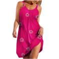 thumbnail image 2 of Ovzne Robes Grande Taille pour Femmes Rondes Robe d'Été Imprimée Ample Col en V Sans Manches Robes d'Été avec Poches Robe Grande Taille Imprimée Liquidation, 2 of 5