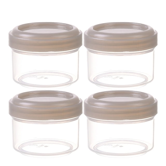 2oz Small Airtight Salad Dressing Jars Set of 4 with Twist Top Lids Food Storage Jar Durable Food Storage Freezer Container Perfect for Kitchen Food Prep Outdoor Picnic Travel