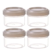 2 Ounce reuseable small plastic freezer storage container jars with screw lid for food snacks lunch Food Prep, Multi-Purpose Wide Mouth Mason Salad jars with Airtight Lids