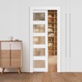 thumbnail image 1 of VEVOR Sliding Pocket Door 36" x 80" 5-Lite Frosted Glass Single Sliding Door, 1 of 9