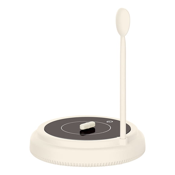 Tasse à Café Auto-Mélangeuse avec Coussinet, Base de Brassage Magnétique Rechargeable par USB avec Cuillère pour Tasses de 12 cm de Diamètre