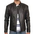 thumbnail image 4 of Cafe Racer Leather Motorcycle Jacket Leather Jacket Motorcycle Riding Jacket Black Leather Moto Jacket Mens Black Leather Biker Jacket size XXS, 4 of 5