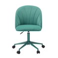 thumbnail image 2 of Linon Adalynn Office Rolling Desk Chair in Aqua, 2 of 14
