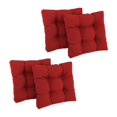 thumbnail image 1 of Blazing Needles 19-inch Twill Square Chair Cushion, 19" x 19", Ruby Red 4 Count, 1 of 2