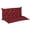 Wine Red, variant on Outsunny Garden Bench Cushion with Backrest, Non-Slip 2 Seater Soft Pad