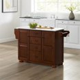 thumbnail image 2 of Crosley Eleanor White Granite Top Kitchen Island in Mahogany, 2 of 14