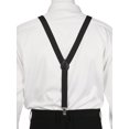 thumbnail image 3 of INSPIRE CHIC Metal Clamp Y Shaped Adjustable Suspender Clip Braces Dark Black One Size, 3 of 5