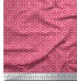 thumbnail image 1 of Soimoi Pink Poly Georgette Fabric Arrow & Diamond Geometric Decor Fabric Printed Yard 52 Inch Wide, 1 of 1
