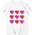 thumbnail image 2 of TIMIFIS T-Shirts pour Femmes de la Saint-Valentin Été Décontracté Manches Courtes Col Rond T-Shirts Mode T-Shirt Imprimé Cœur d'Amour, 2 of 4