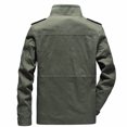 thumbnail image 4 of Qertyioot Jacket for Men Hooded Winter Fashion Long Sleeve Solid Zipper Coat, 4 of 8