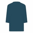 thumbnail image 5 of HKEJIAOI T-Shirts à Manches 3/4 pour Femmes Col Ras du Cou Imprimé Floral Haut Femme à Manches Trois-Quarts L, 5 of 5