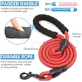 thumbnail image 2 of Dog Leash with Comfortable Padded Handle and Highly Reflective Threads Dog Leashes for Medium and Large Dogs -Red, 2 of 7