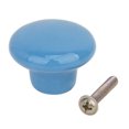 thumbnail image 1 of 5pcs Durable Round Ceramic Kitchen Cupboard Cabinet Drawer Door Knobs Pull Handles - Size S (Blue), 1 of 4