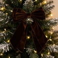 thumbnail image 3 of Christamas 2 pièces, nœud en velours brun, par Holiday Time, 3 of 5