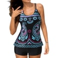 thumbnail image 3 of Women‘s Plus Size Tankini Swimsuits Two Piece Bathing Suits Tummy Control Swimwear Top With Boyshort, 3 of 9