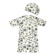 thumbnail image 1 of Little Girls Rash Guard Swimsuit Hawaiian Ruffle Long Sleeve Sun Protection Beach Bathing Suit 5-6 Years, 1 of 8