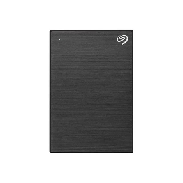 Seagate One Touch STKZ4000400 external hard drive with 4 TB capacity, USB 3.0 connectivity, and black finish. Portable design ideal for laptops and desktops, featuring Rescue Data Recovery Services for secure file protection.
