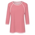 thumbnail image 5 of JIRNDf Chemises pour Femmes Hauts d'Été Tendance Manches Longues Col Rond Drôle Squelette Imprimé Coupe Ajustée T-Shirt Tunique T-Shirt pour Femmes Blouse Décontractée Rose TTG, 5 of 5