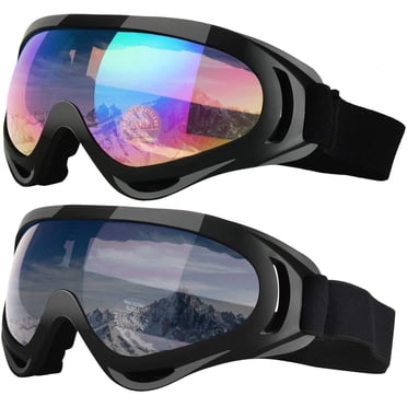 2-Pack Snow Sports Goggles Ski Goggles Skate Glasses with UV Protection Windproof