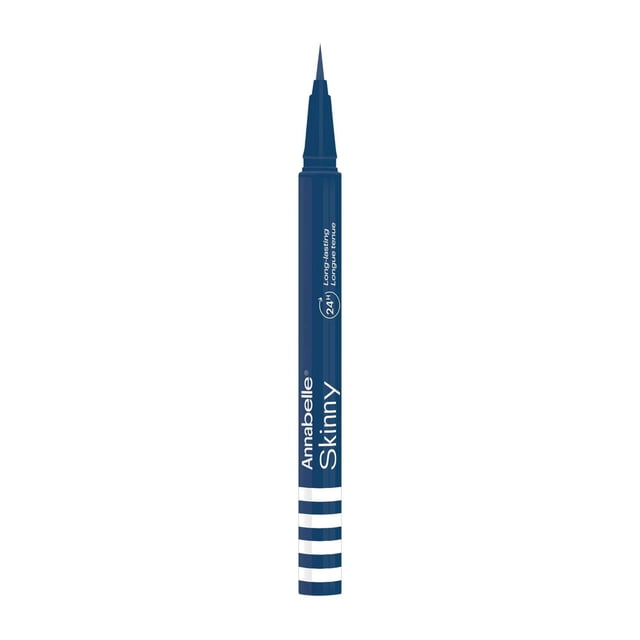 Annabelle Traceur Liquide Mince Multi-Usage Bleu Marine avec design Stylo Mince et Pointe Pinceau Précise, Offrant une pigmentation Lisse et intense et un Port Longue Durée 24 Heures, Convient à une application Détaillée de Maquillage des Yeux et du Corps.