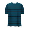 thumbnail image 4 of Pisexur Hauts pour Femmes, Hauts de Sortie pour Femmes & T-Shirt à Manches Courtes Col Rond Imprimé, Haut Ample, Hauts de Printemps pour Femmes Vert, P, 4 of 5