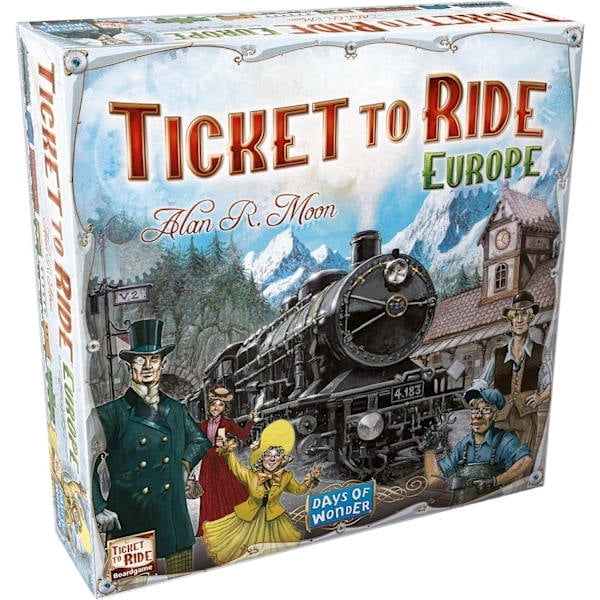 Refurbished FFRGH Ticket to Ride Europe Board Game, Family Train Strategy Game, 30-60 Minute Playtime