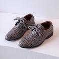 thumbnail image 5 of Zecgelong Boys Leather Shoes Four Seasons New Pattern Fashion Simple Solid Color Lace Up Low Heel Comfortable Performance Shoes Boys Sneakers Size 2.5, 5 of 5