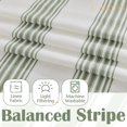 thumbnail image 4 of Striped Linen Valance Curtain 16 Inch Vertical Striped Valance for Kitchen Bathroom Light Filtering Window Treatment Rod Pocket Farmhouse Rustic Semi Sheer Short Window Curtain 1 Panel Green, 4 of 8