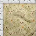 thumbnail image 3 of oneOone Georgette Viscose Light Yellow Fabric Asian Japanese Pattern Fabric For Sewing Printed Craft Fabric By The Yard 42 Inch Wide, 3 of 4