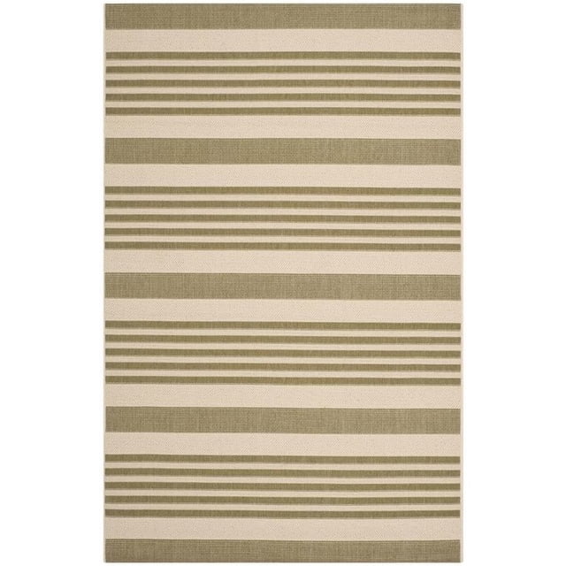 Safavieh Courtyard Green Indoor Outdoor Rug - 6'7" x 9'6"
