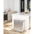 thumbnail image 3 of AKDSteel 60L/16Gal Commercial Stainless Steel Trash Can - Dual Compartment Step Pedal Bin with Removable Inner Baskets & Lid for Kitchen, Restaurant & Office, 3 of 7