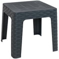 thumbnail image 1 of Sunnydaze 18" Square Polypropylene Outdoor Patio Side Table - Gray, 1 of 10