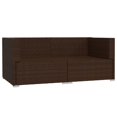 thumbnail image 2 of vidaXL 2-Seater Sofa with Cushions Brown Poly Rattan, 2 of 5