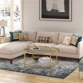 thumbnail image 4 of Henn&Hart Round Metal Base Coffee Table in Brass with Glass Top, 4 of 7