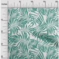 thumbnail image 2 of oneOone Georgette Viscose Teal Green Fabric Leaf Sewing Craft Projects Fabric Prints By Yard 42 Inch Wide, 2 of 4