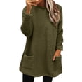 thumbnail image 1 of IMENGL Winter Warm Fleece Thickened Plus Size loose coat jacket sweater, Green XL, Size M-3XL, 1 of 5