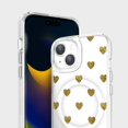 thumbnail image 3 of Caseco Mag-SafeiPhone 15 Gold Plum Heart Clear Case, 3 of 5