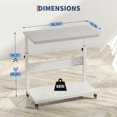 thumbnail image 2 of Support Tour d'Ordinateur Réglable avec Rack de Gestion des Câbles, Chariot Support de CPU à 2 Niveaux sur Roulettes avec Roues Verrouillables pour sous le Bureau, Blanc, 2 of 8