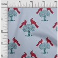 thumbnail image 1 of oneOone Viscose Chiffon Fabric Bird & Tree Block Decor Fabric Printed BTY 42 Inch Wide, 1 of 4