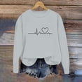 thumbnail image 3 of BLVB Chandail à Col Rond pour Femmes, Imprimé de Cœur, Manches Longues, Mignon, Coupe Ample, Léger, Hauts d'Automne, Cadeaux de la Saint-Valentin, 3 of 5
