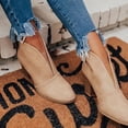 thumbnail image 2 of Kcodviy Bottes Courtes en Cuir Empilées Bottes Plates pour Femmes Bottines Talon Bottes pour Femmes Bottes pour Femmes avec Talon Bottes de Mode Bottes pour Femmes, 2 of 6