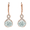 Rose Gold, variant on Cate & Chloe Alessandra 18k White Gold Plated Dangle Earrings with Simulated Diamonds for Women