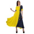 thumbnail image 2 of Moomaya Robe Midi en Viscose à Imprimé Style Santoon, Encolure Dégagée, Décontractée, pour Femmes, 2 of 4