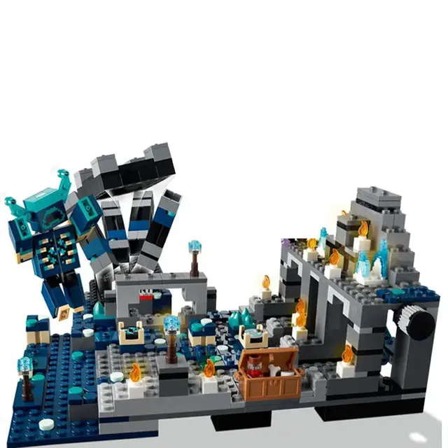 852pcs Model My World Game 21246 The Deep Dark Battle Ancient City Knight Sound Guard Building Blocks For Children gifts Toys