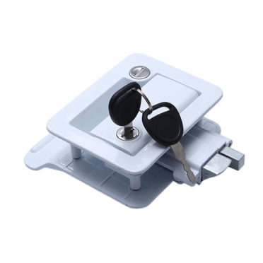 funtasica RV Door Lock Latch Accessories High Reliability Motorhome Entrance Door Lock White